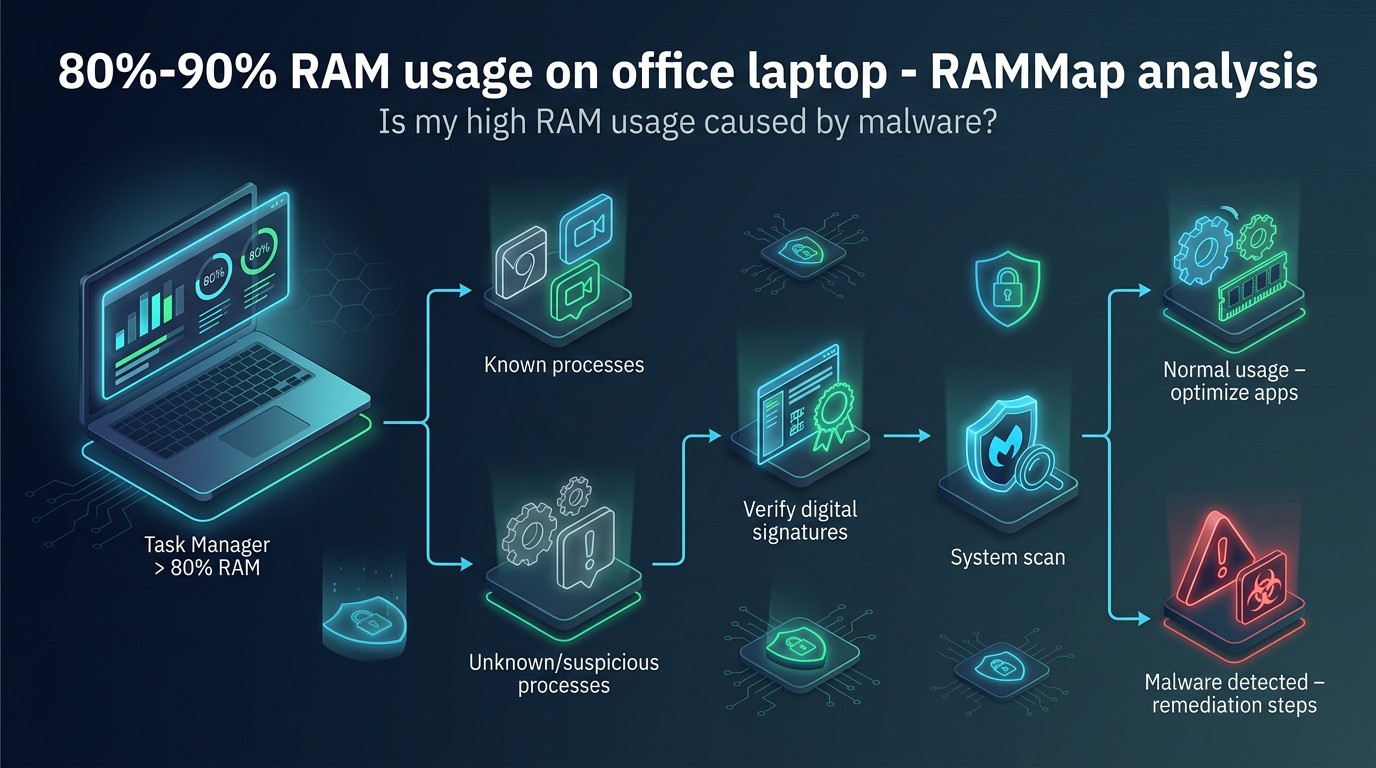 malware consumo ram alto diagrama explicativo