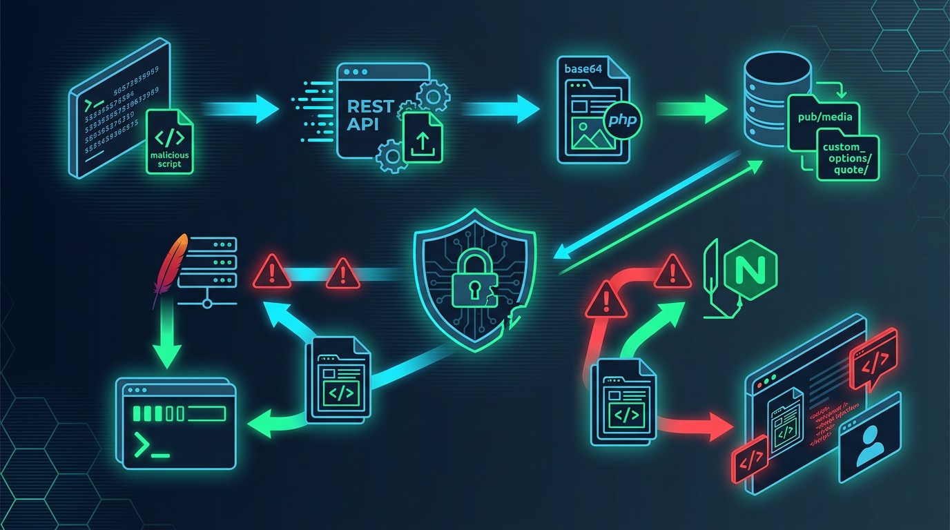 vulnerabilidad polyshell magento diagrama explicativo