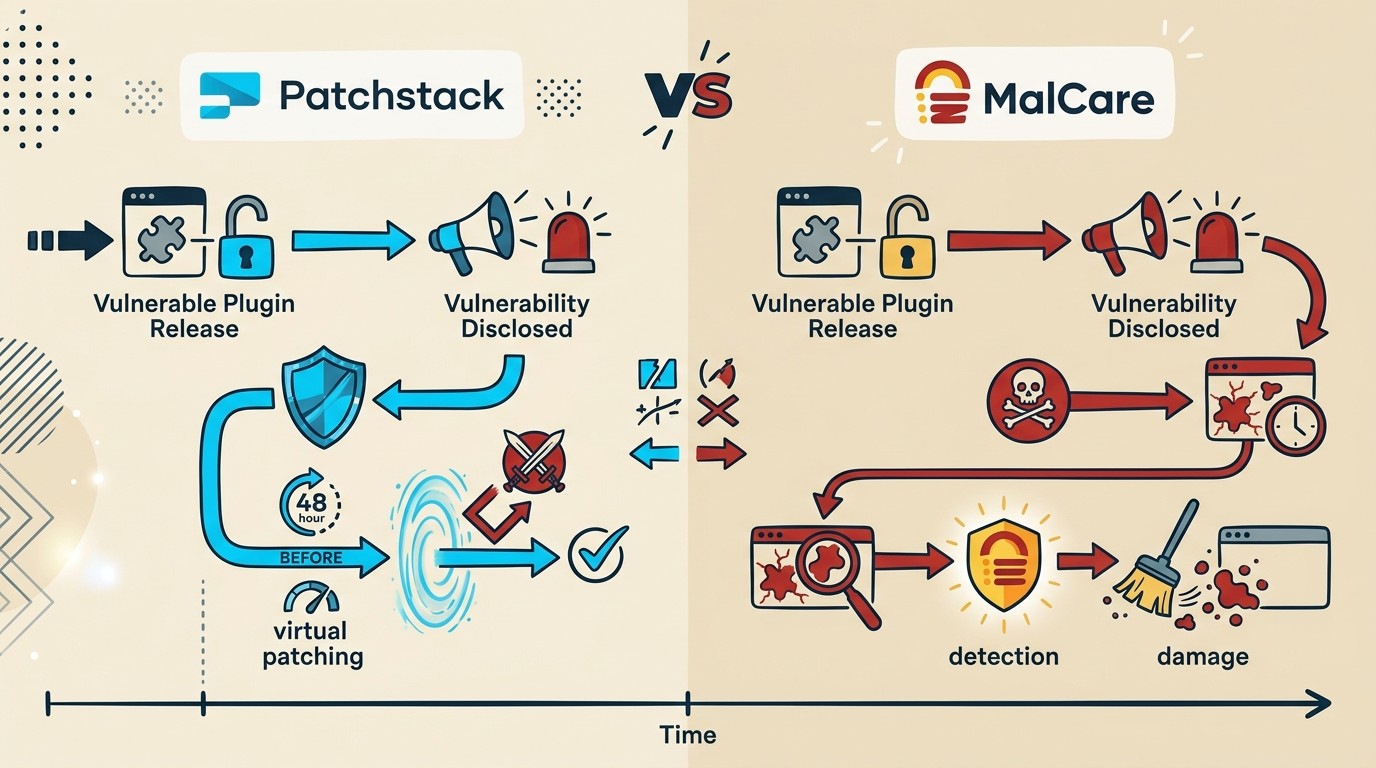 patchstack vs malcare diagrama explicativo