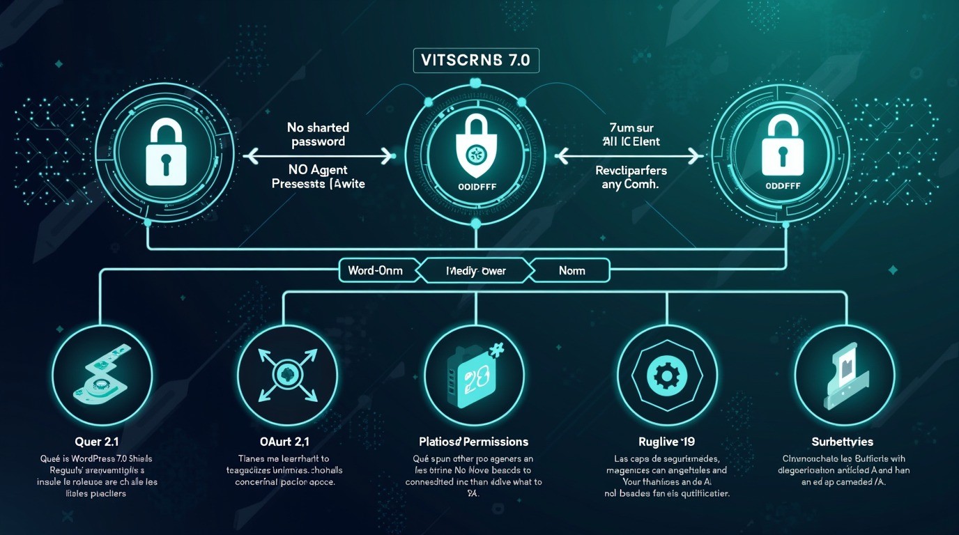 wordpress 7.0 agentes ia seguridad diagrama explicativo