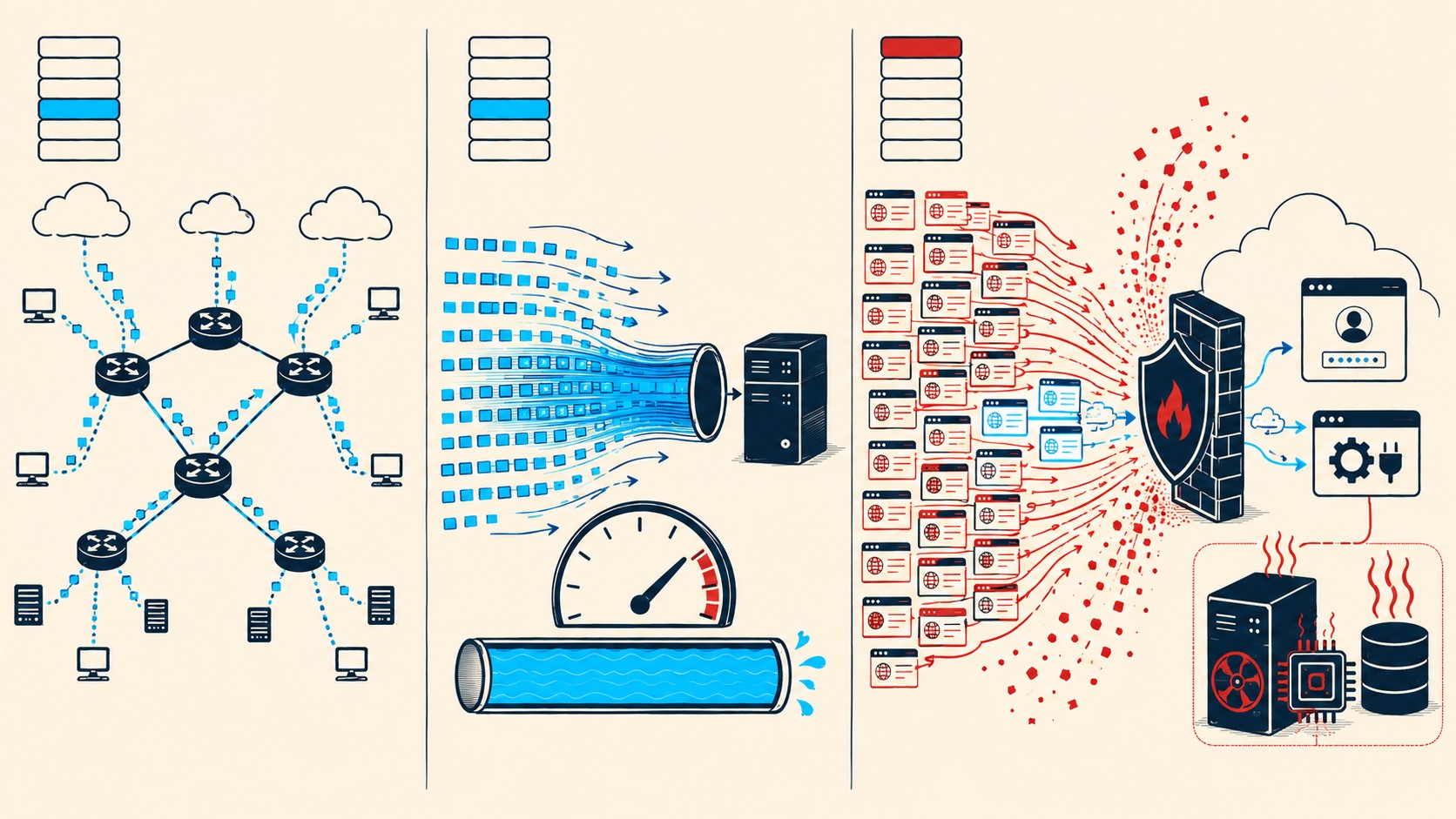 ataque ddos capa 7 wordpress diagrama explicativo