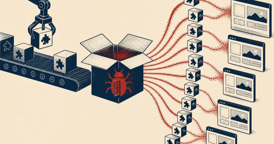 Ataque supply chain infecta 30+ plugins WordPress con backdoor oculto 8 meses - ilustracion