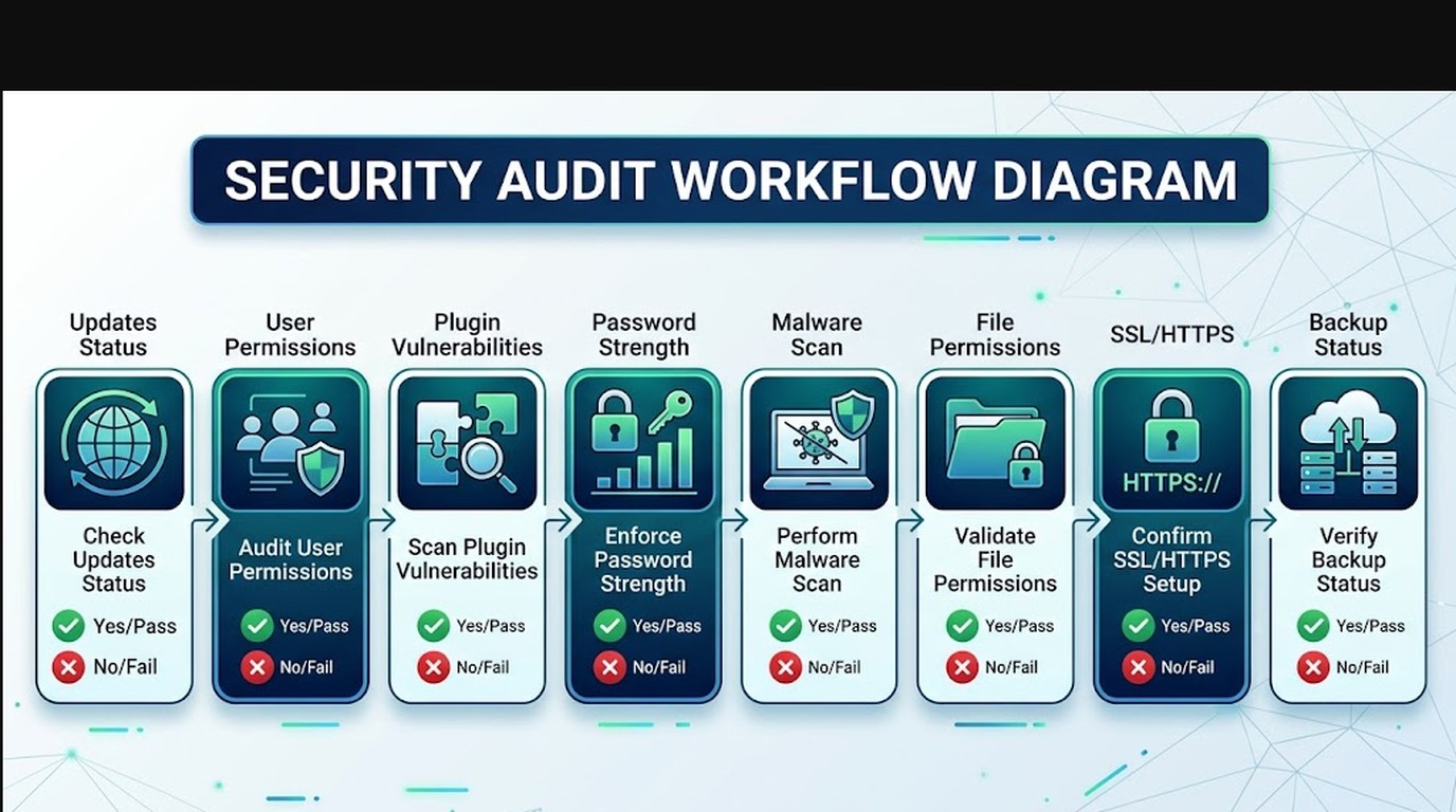 auditoría de seguridad wordpress diagrama explicativo