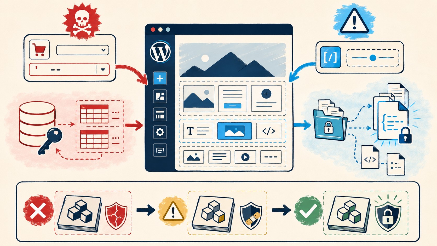 avada builder vulnerabilidad wordpress diagrama explicativo