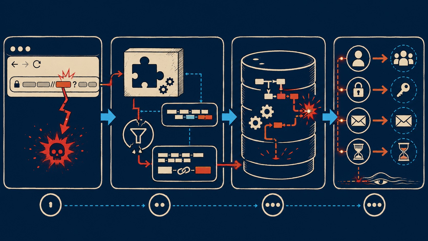 inyección SQL wordpress plugin ally diagrama explicativo