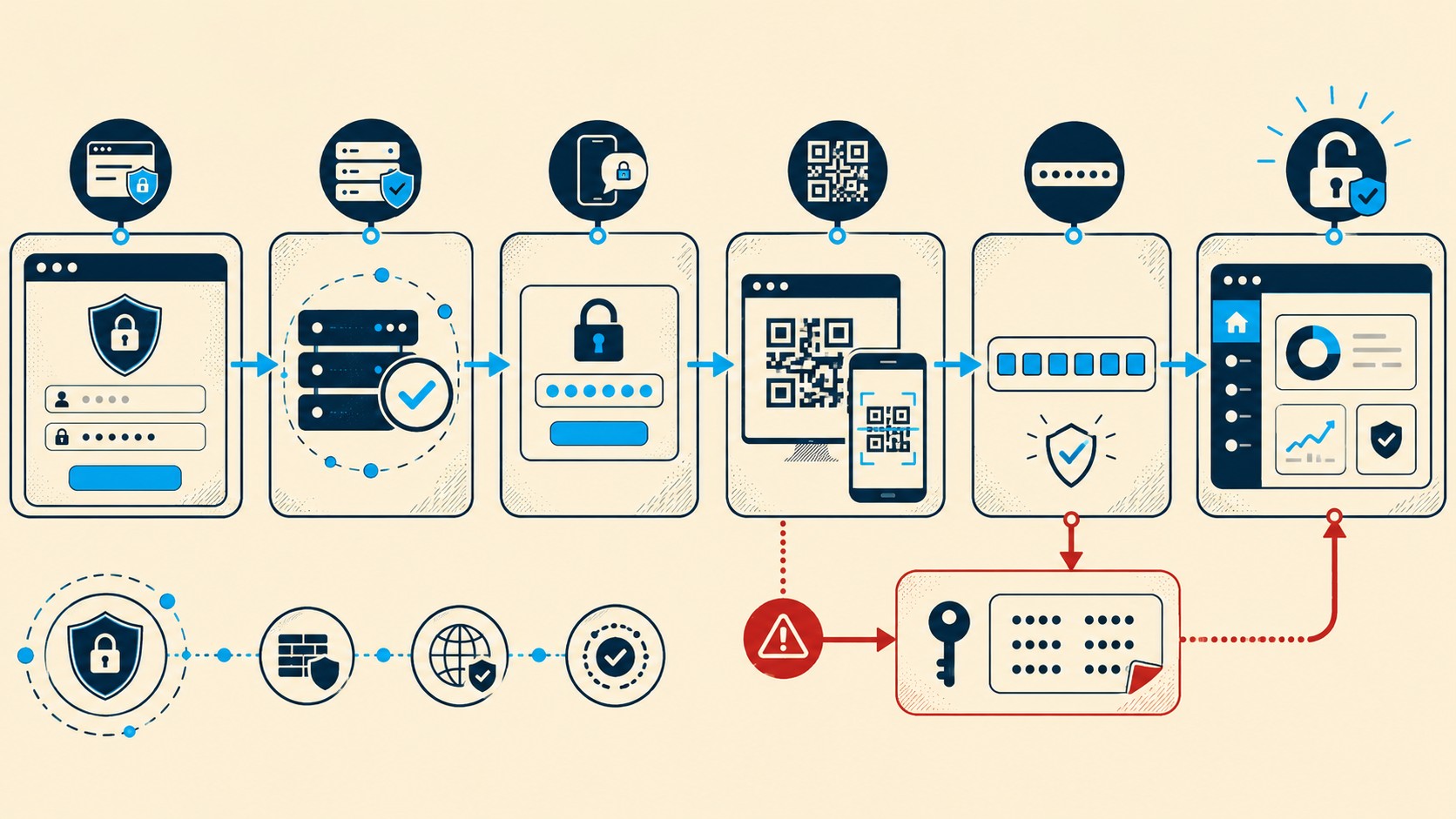 wp 2fa, miniorange, google authenticator diagrama explicativo