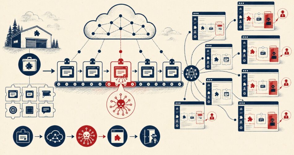 OptinMonster supply chain attack hits 1.2M WordPress sites - ilustracion