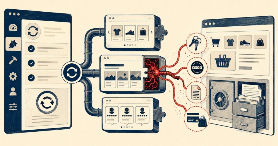 @TheHackersNews: ⚠️ ALERT - ShapedPlugin Pro plugins were backdoored through official #WordPress update channels. The malware can steal credentials, 2FA codes, wp-config.php data, and #WooCommerce - ilustracion
