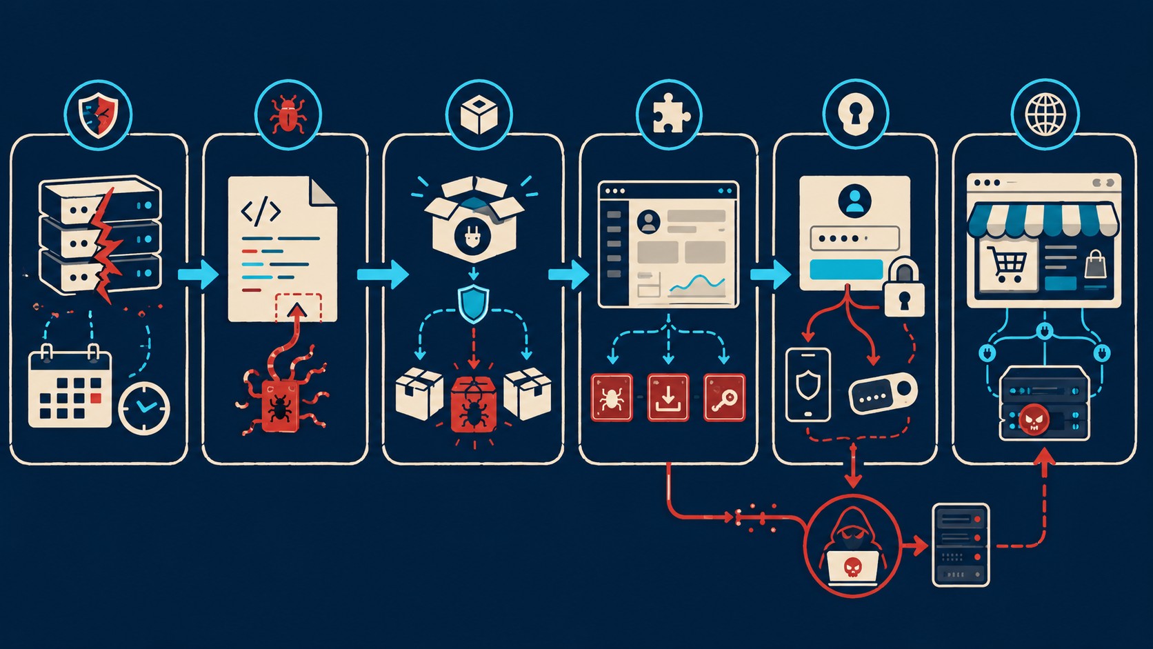 plugins wordpress comprometidos backdoor diagrama explicativo