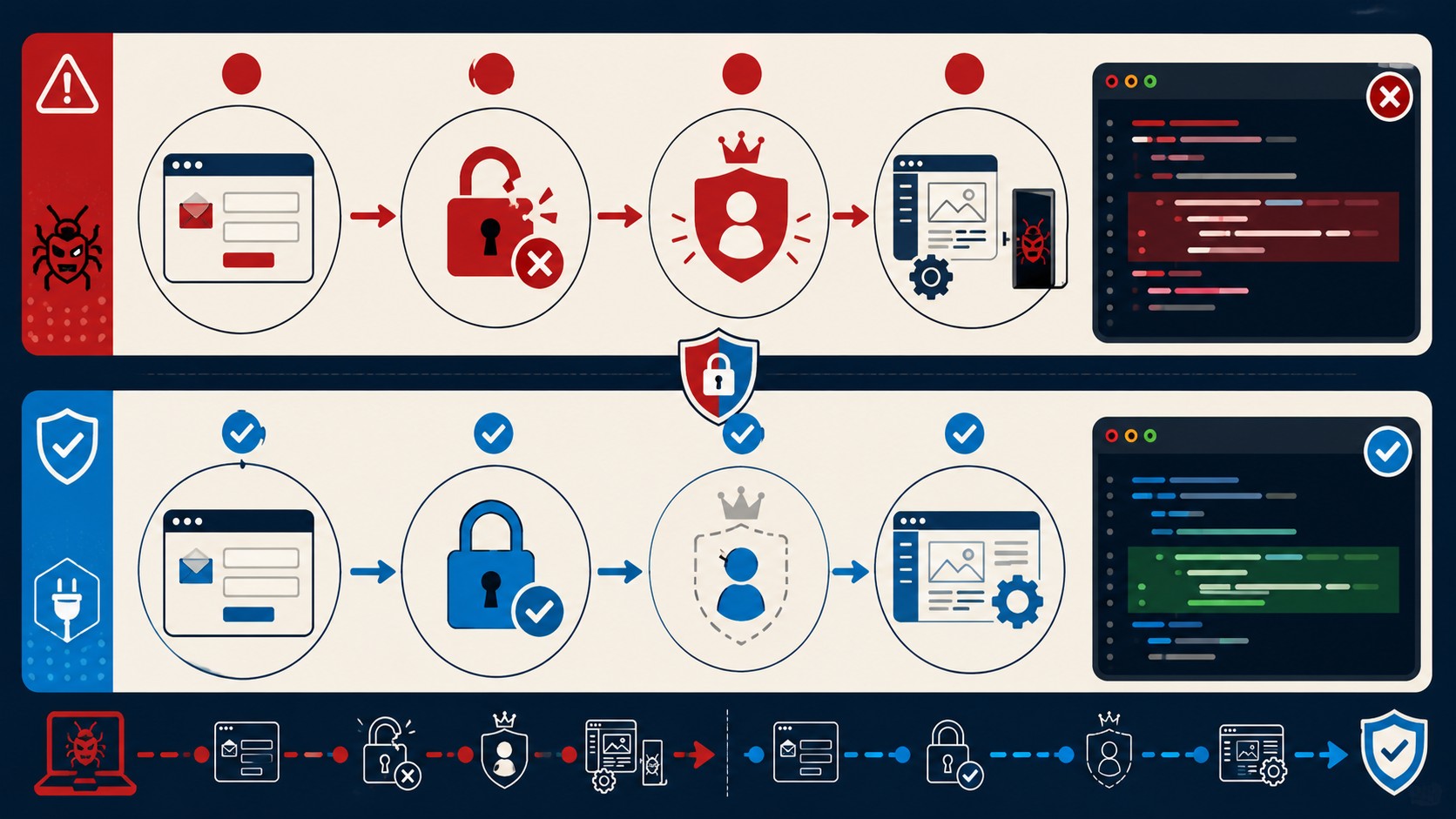 vulnerabilidad escalación privilegios kirki diagrama explicativo