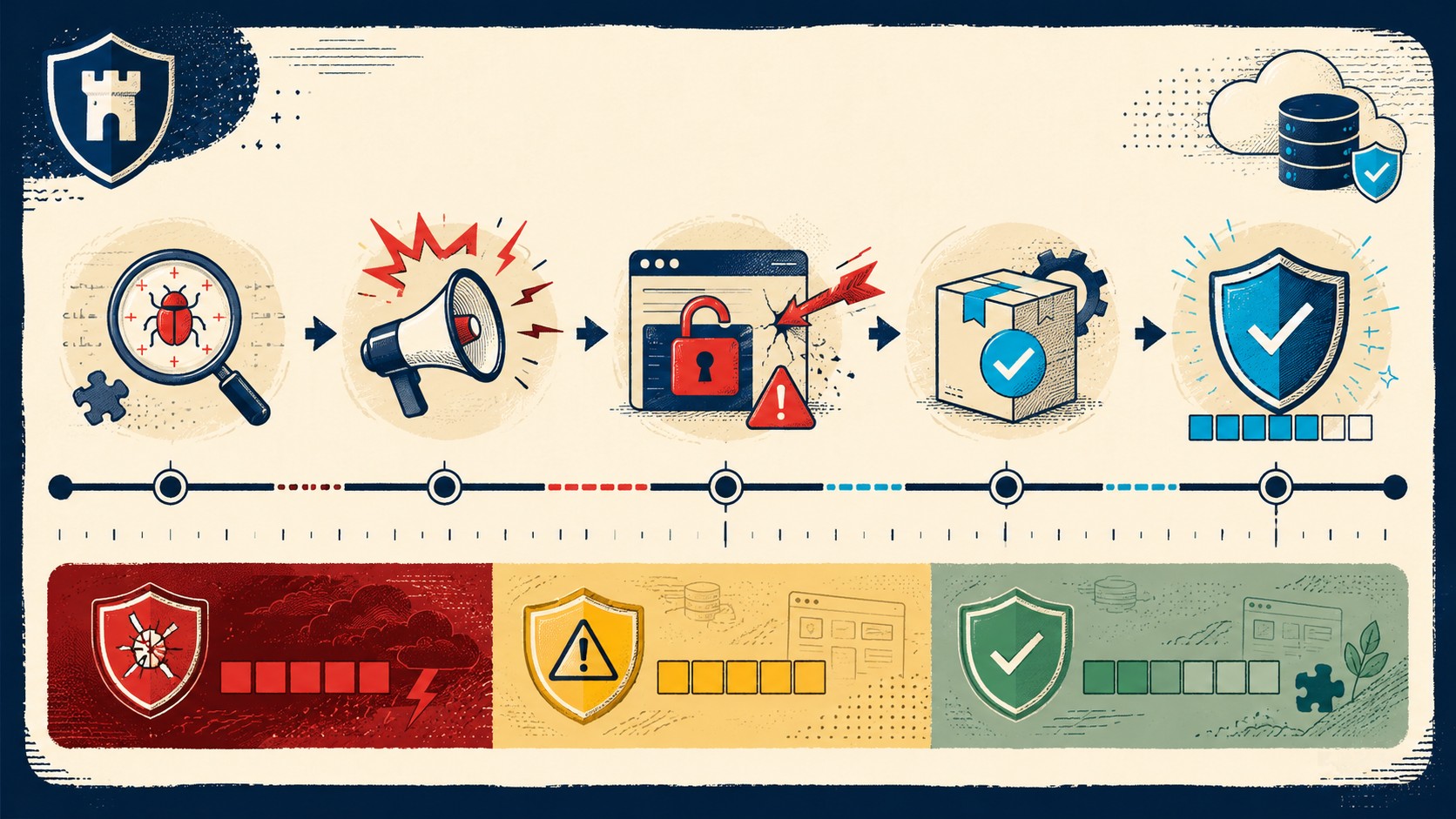 reporte semanal vulnerabilidades WordPress diagrama explicativo