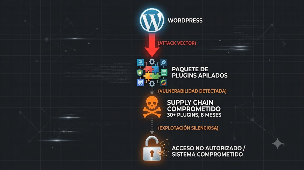 reporte semanal vulnerabilidades wordpress diagrama explicativo