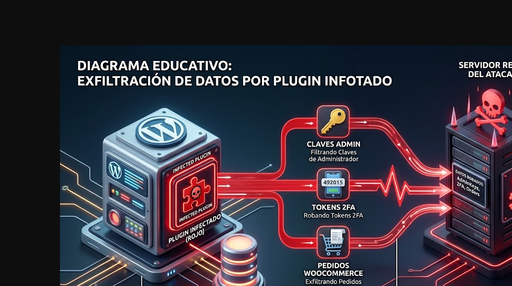 ataque cadena suministro shapedplugin wordpress diagrama explicativo