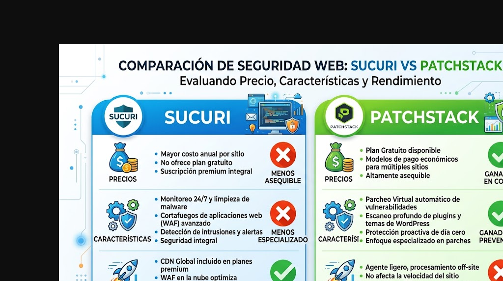 sucuri vs patchstack tabla comparativa