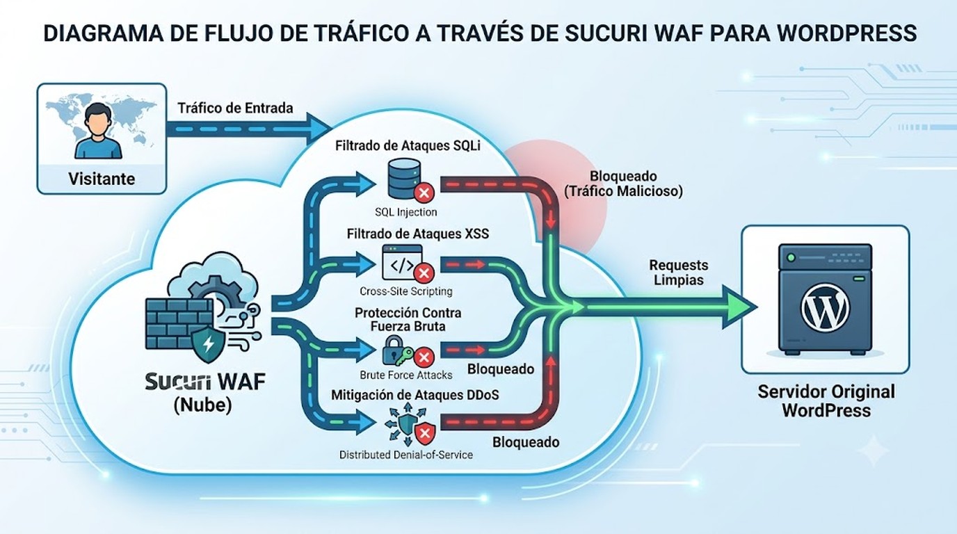 sucuri wordpress diagrama explicativo