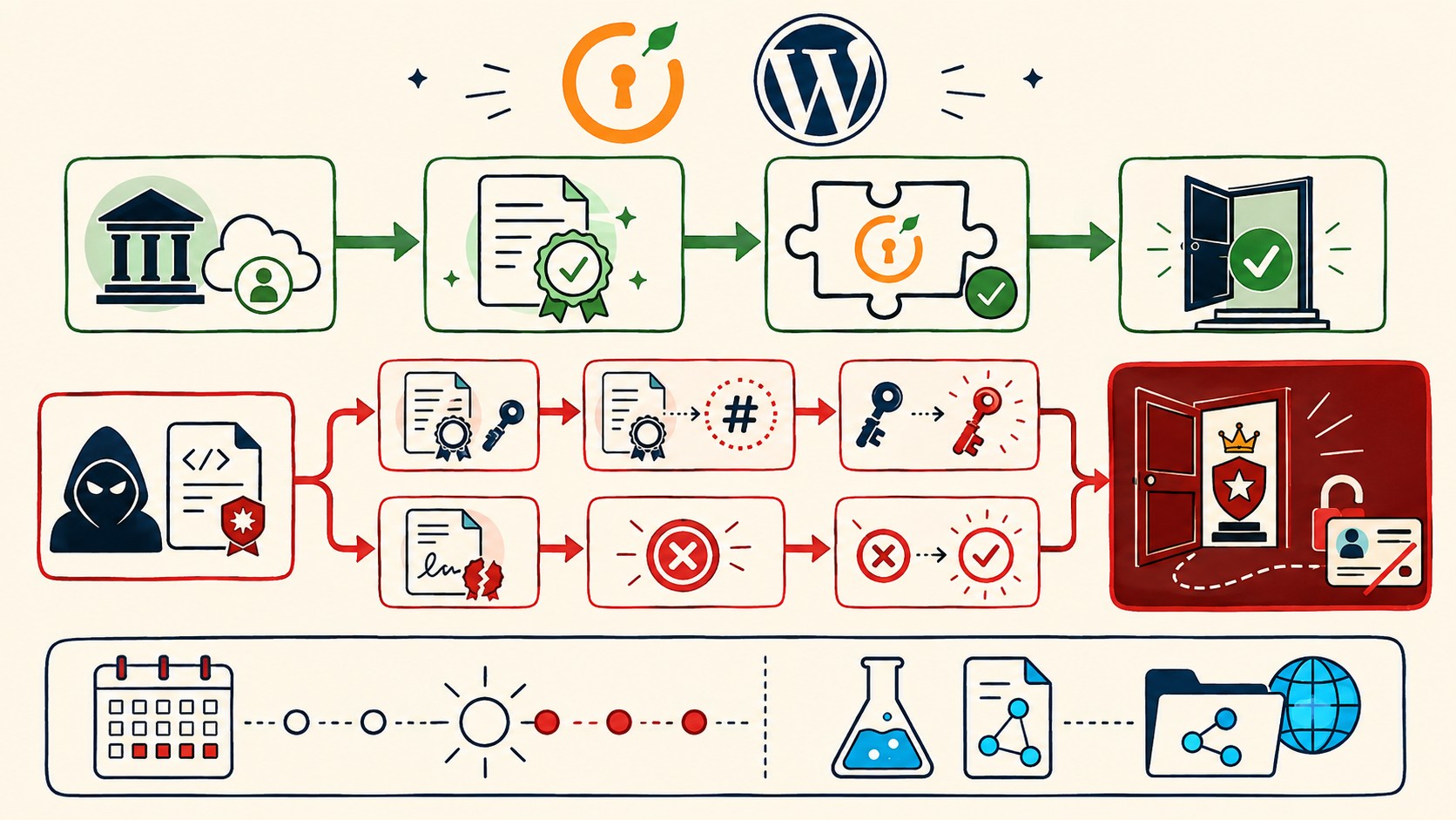 vulnerabilidad miniorange wordpress diagrama explicativo