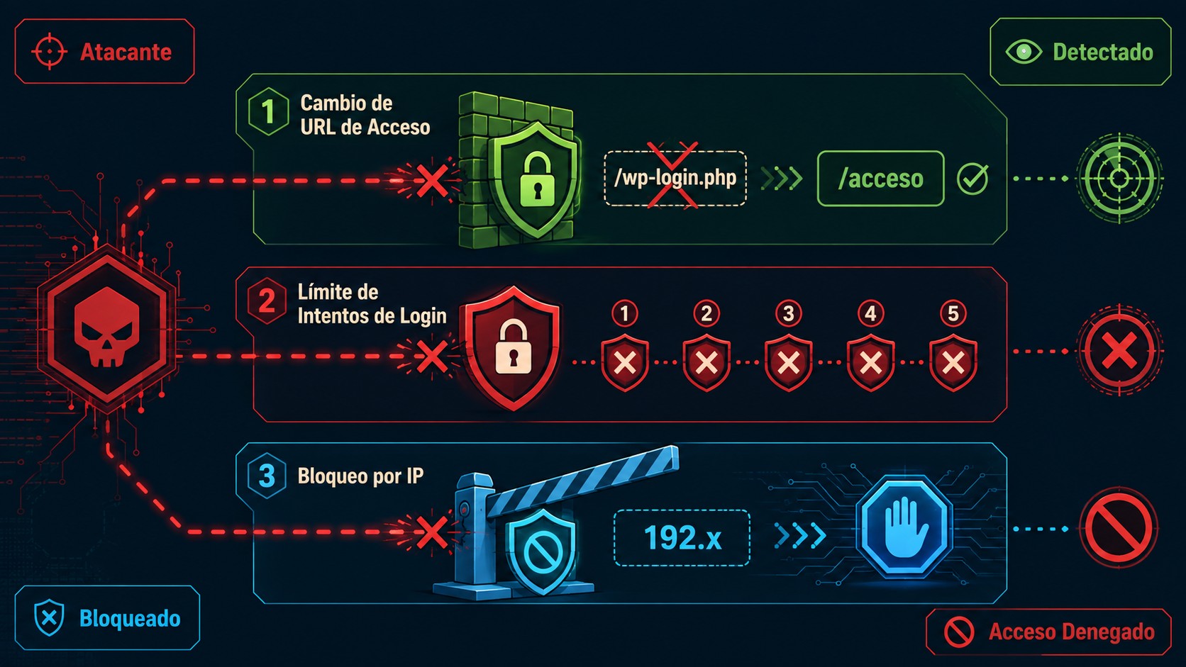 proteger wp-admin wordpress diagrama explicativo