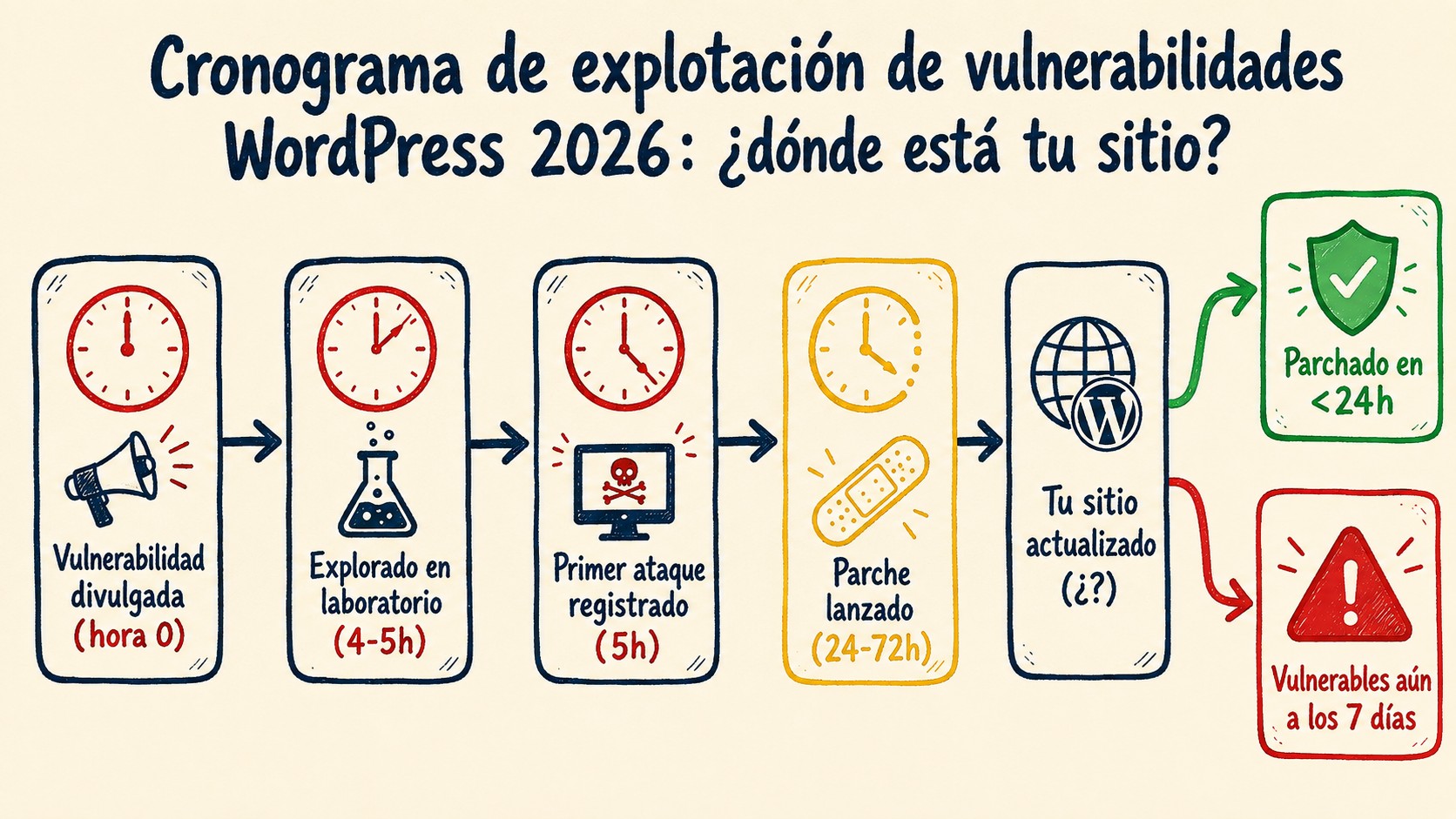 reporte semanal vulnerabilidades wordpress diagrama explicativo