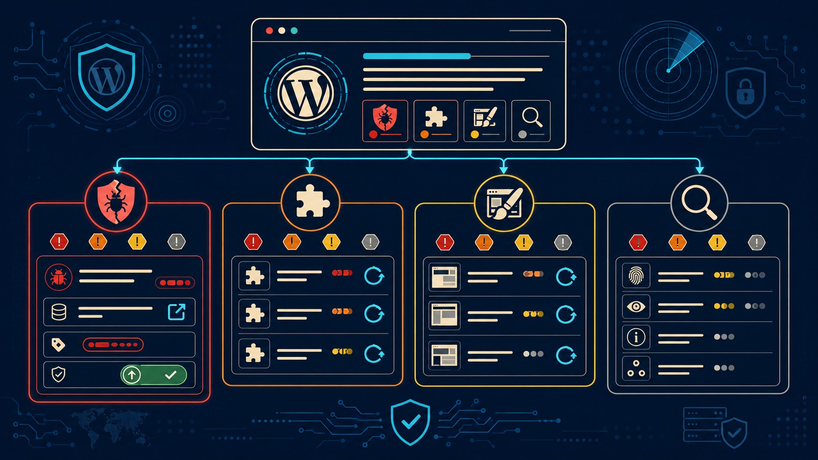 wpscan auditoría vulnerabilidades wordpress diagrama explicativo