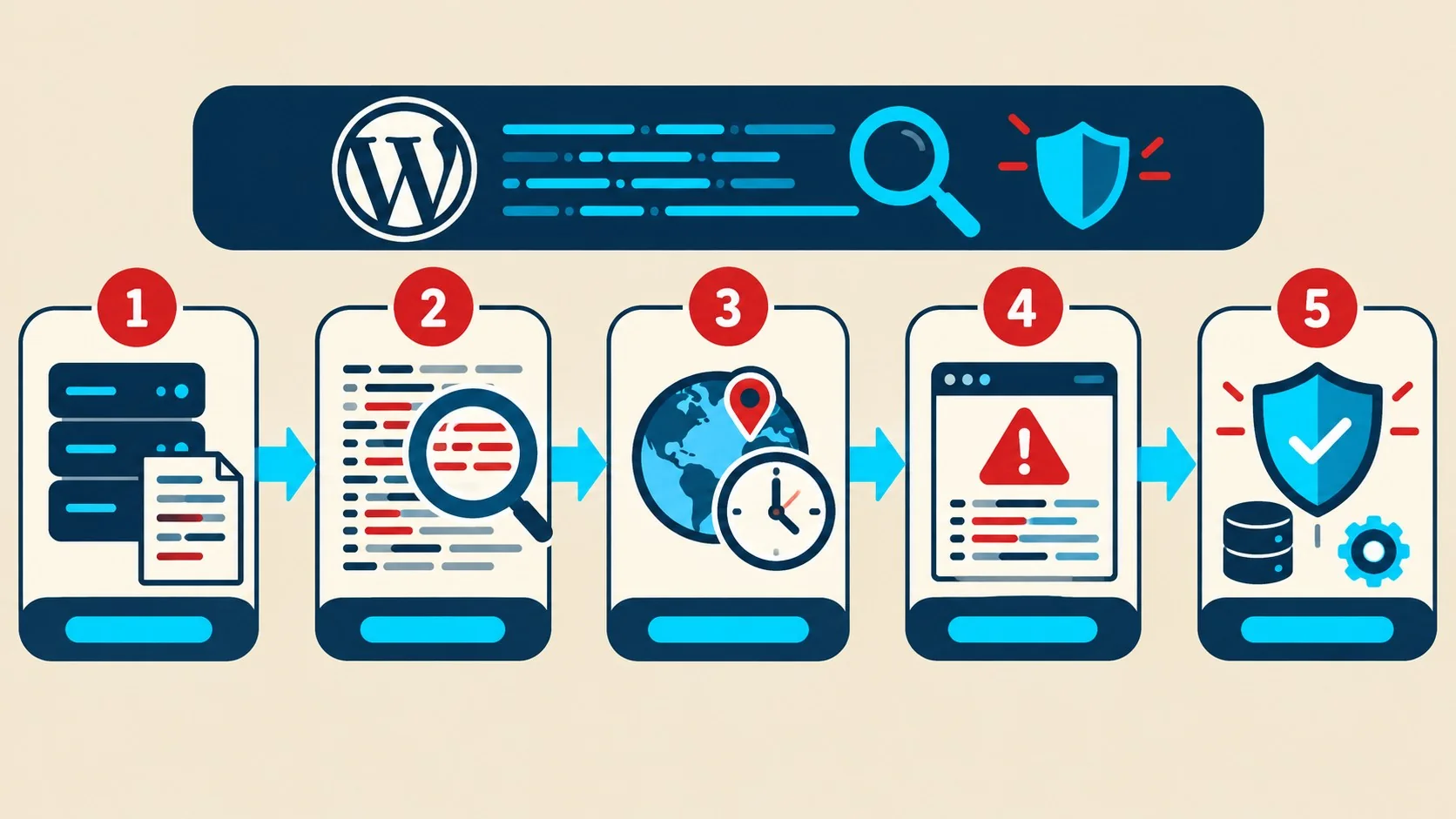 analizar logs wordpress hackeado diagrama explicativo