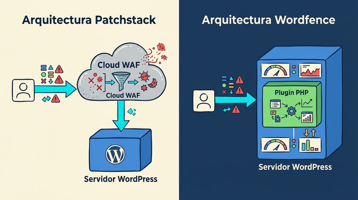 patchstack vs wordfence diagrama explicativo