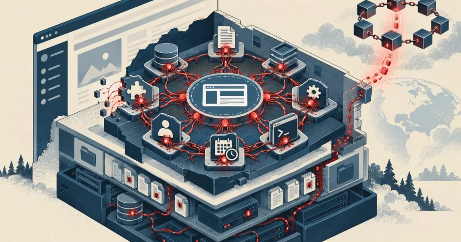 Malware WordPress blockchain: el backdoor autorreparable - ilustracion